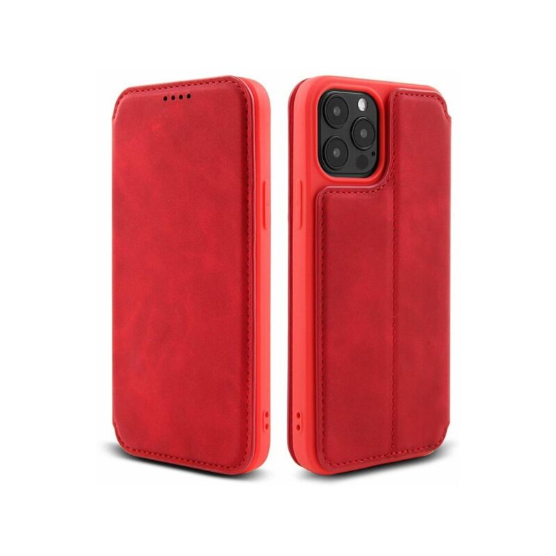 Kabura VINTAGE BOOK do Apple iPhone 13 MINI czerwony