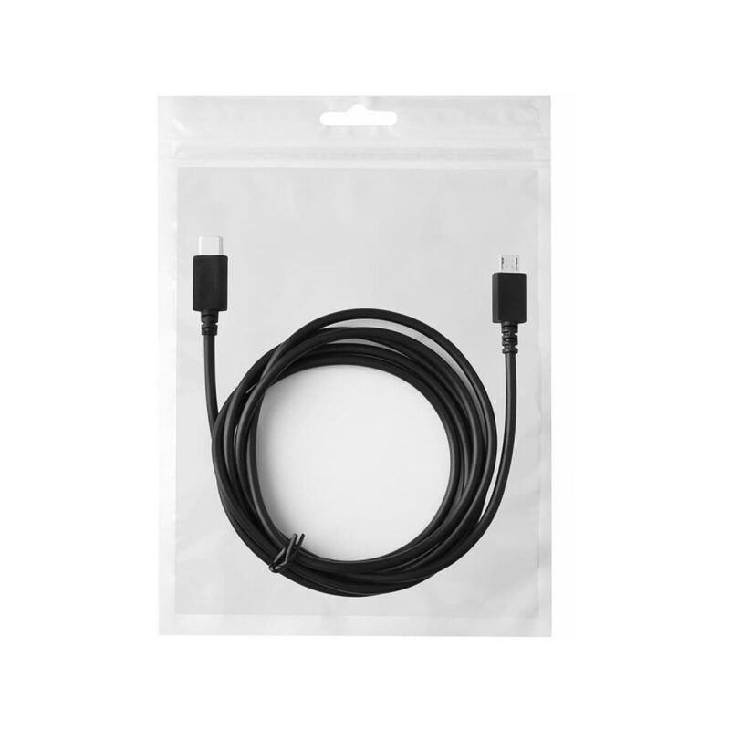 Kabel REVERSE Type C/Micro 3A, 1.5m czarny BAG