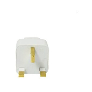 Adapter gniazdka z UK/USA na PL biały