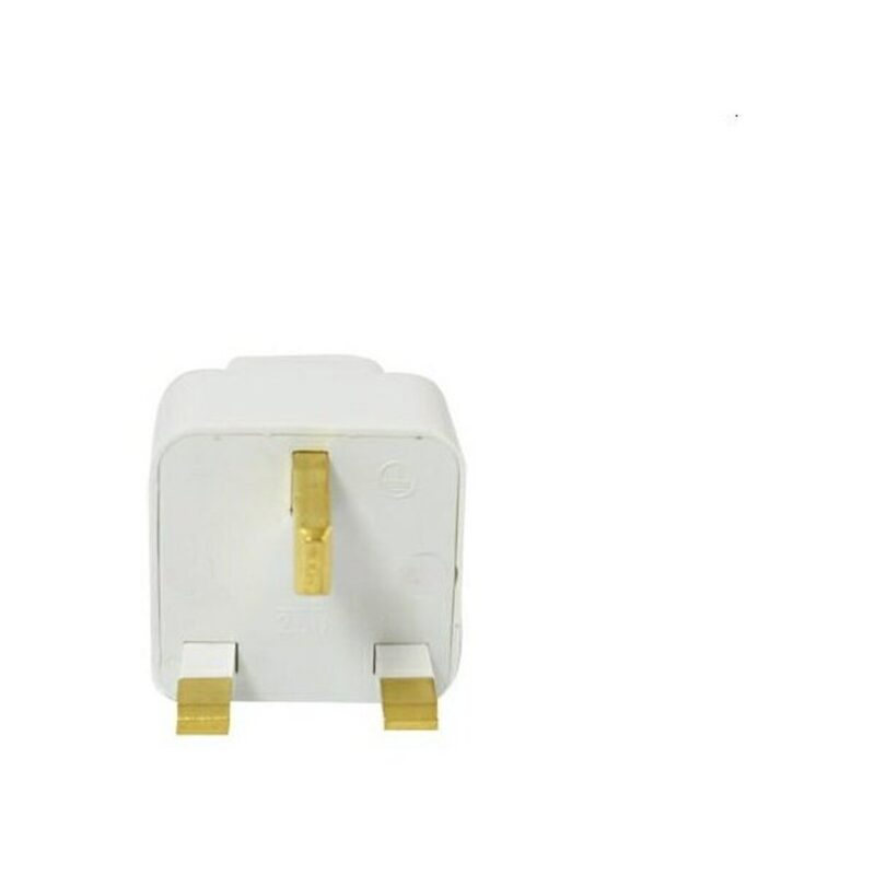 Adapter gniazdka z UK/USA na PL biały