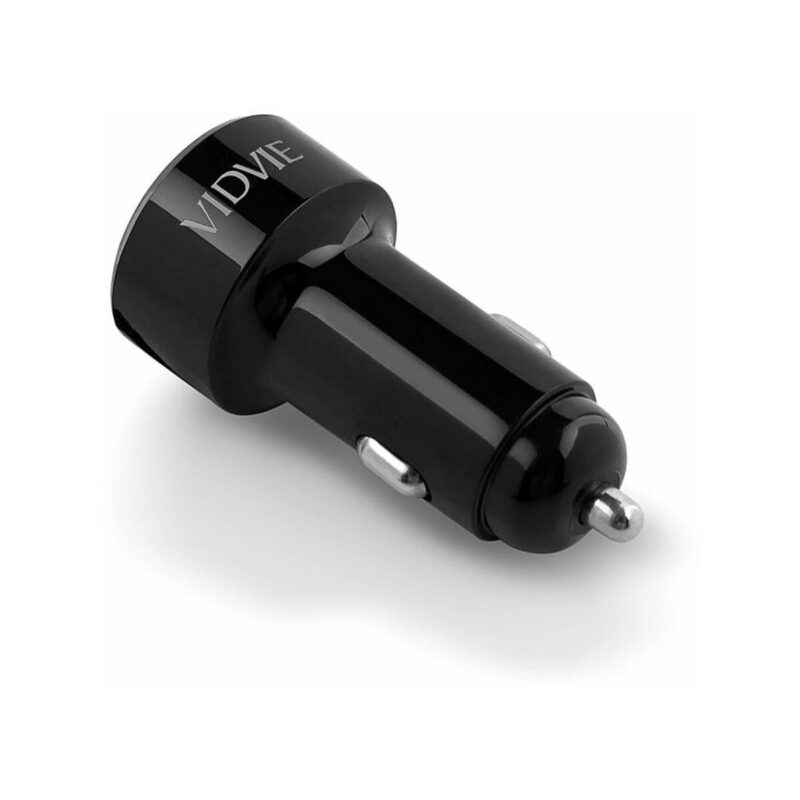 Ładowarka samochodowa VIDVIE CC518C 1xUSB + 1xType C + kabel iPhone 3A, PD20W+QC18W czarny
