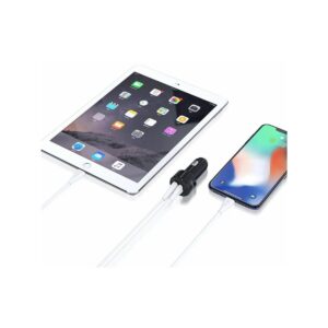 Ładowarka samochodowa VIDVIE CC518C 1xUSB + 1xType C + kabel iPhone 3A, PD20W+QC18W czarny