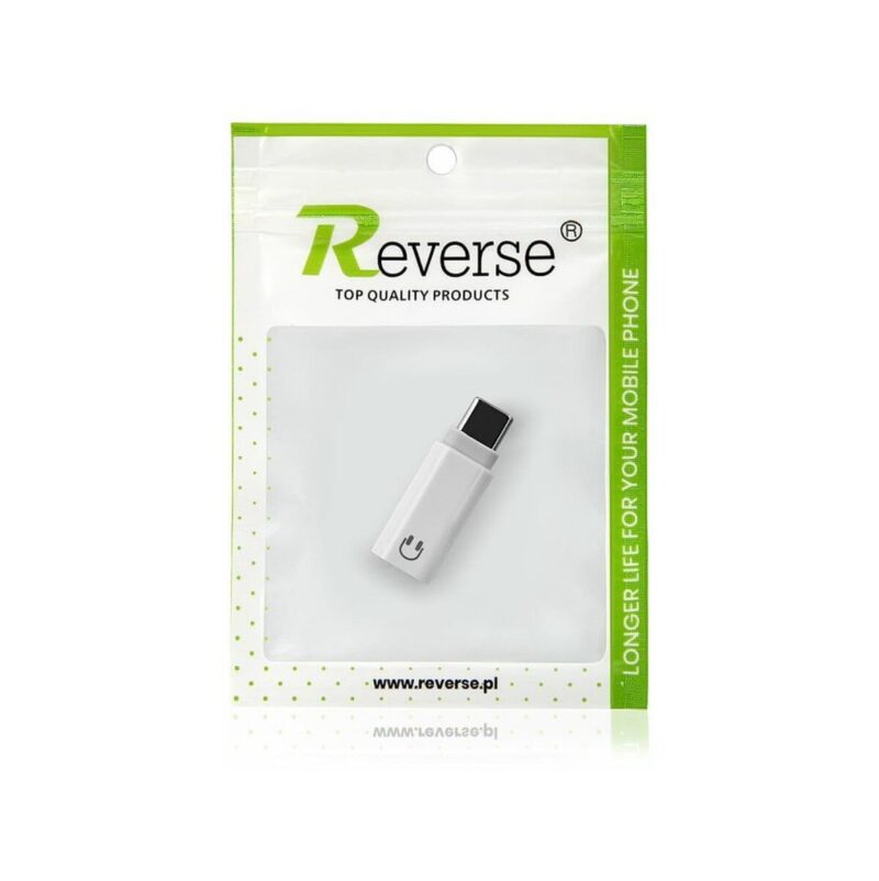Adapter REVERSE Type C/Jack 3.5mm biały BAG