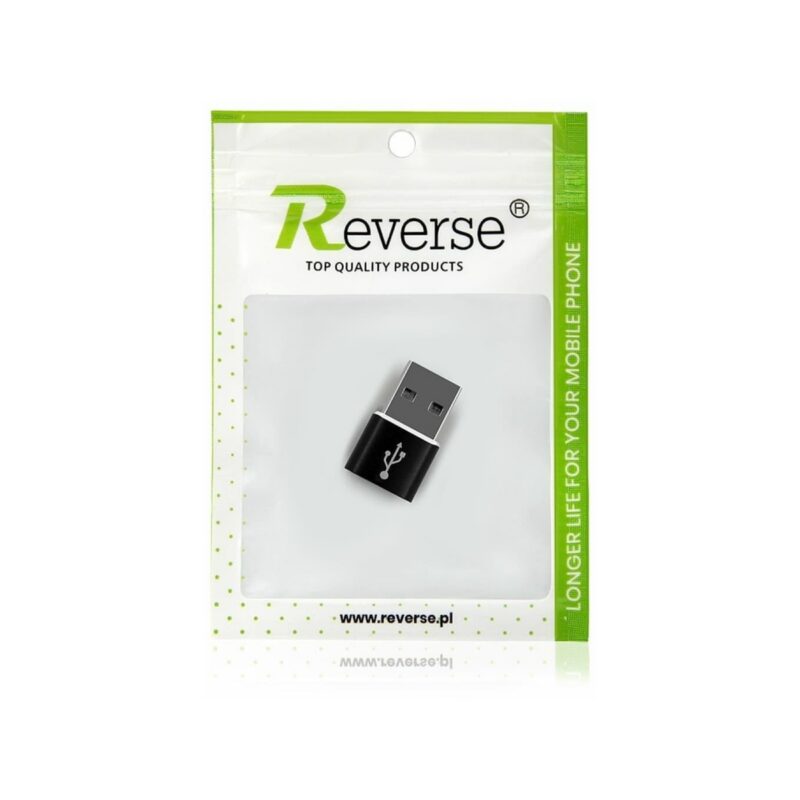 99458-large-default-adapter-reverse-usb-type-c-czarny Adapter REVERSE USB/Type C czarny